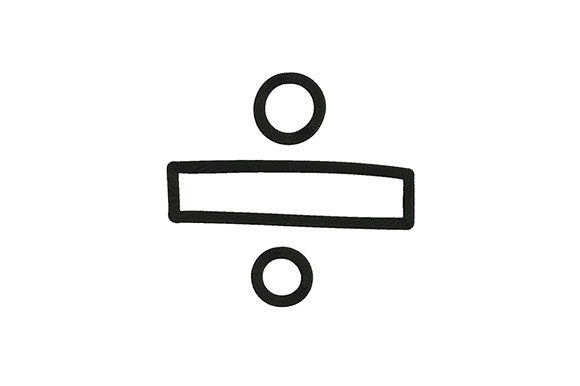 Divide Symbol: Simple Embroidery for Learning Gifts