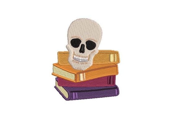 Skull on Stack of Books: An Embroidery Review